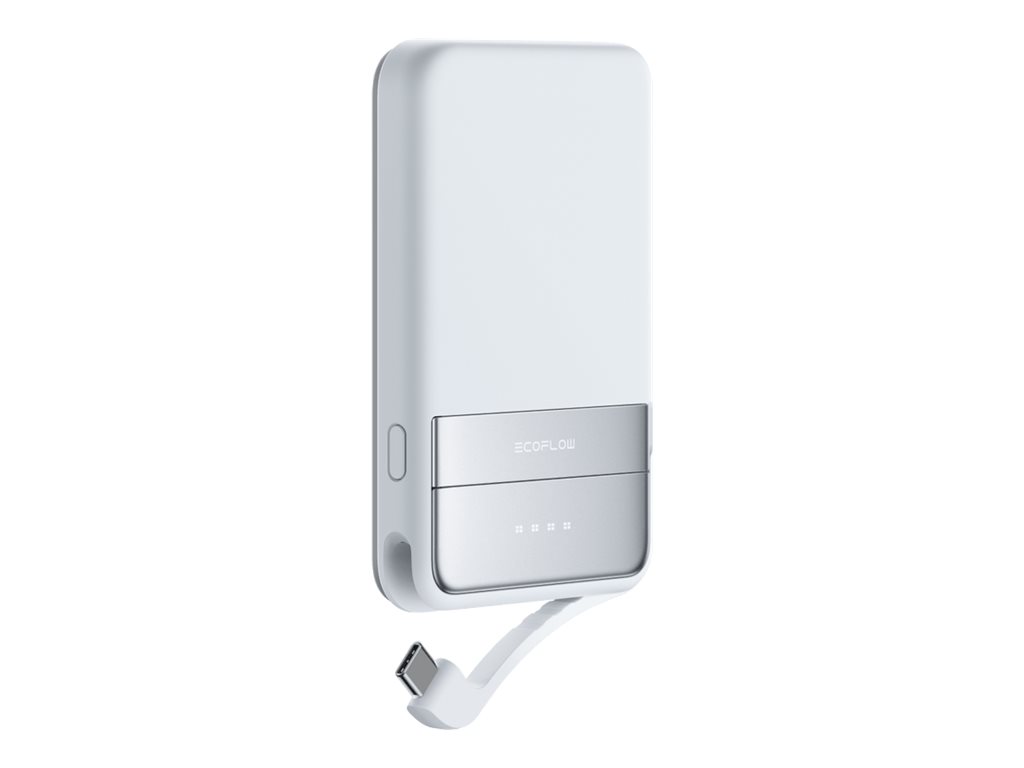 EcoFlow Rapid 5K - 30W- Qi2 - Wireless Charging Powerbank - Hvid - 5000 mAh