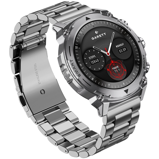 Garett Atom 47 mm Sølv SmartWatch