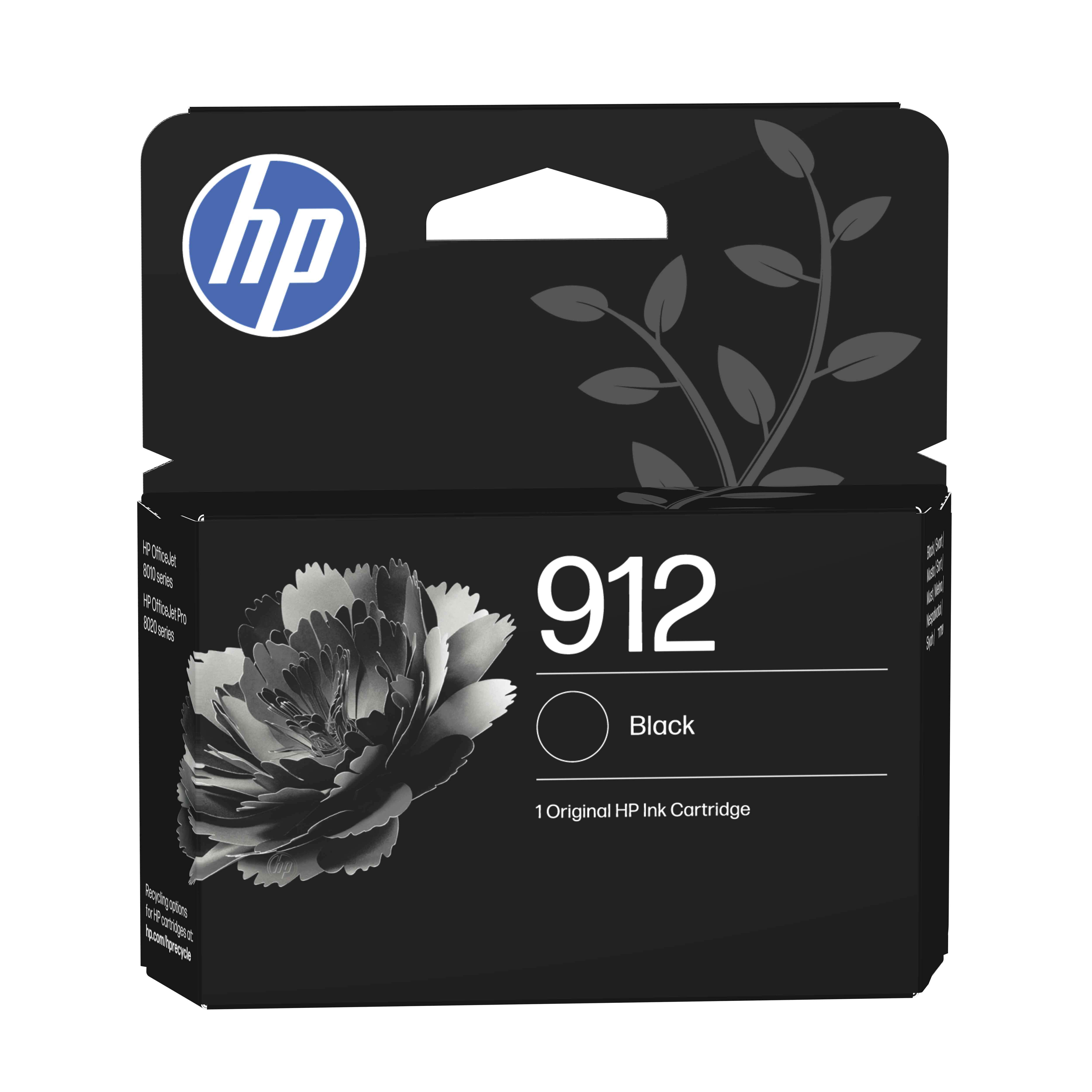 HP 912 Black Original Sort 250 sider Blæk