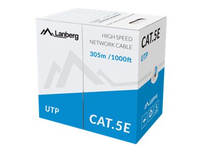 Lanberg CAT 5e Ikke afskærmet parsnoet (UTP) 305m Bulkkabel Blå RAL 5012