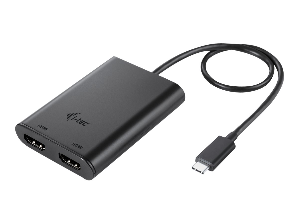 HDMI adapter - i-Tec USB-C til dual HDMI 4K Ultra HD, sort