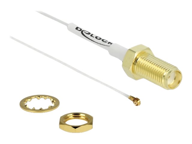 DeLOCK Koaksial 20cm Antennekabel Hvid