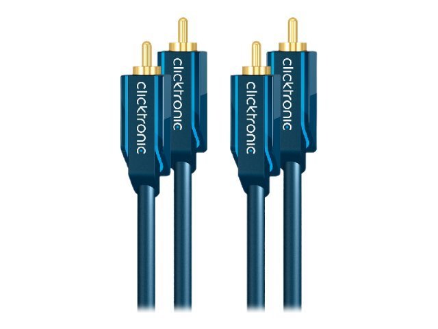 ClickTronic RCA-kabel, stereo Premiumkabel | 2x RCA plugg  2x RCA plugg | 0,5 m | OFC innerledare