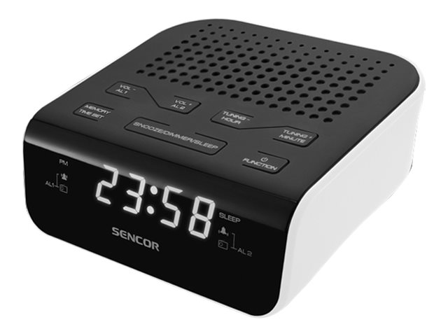 Sencor SRC 136 WH - clock radio - FM - Hvid