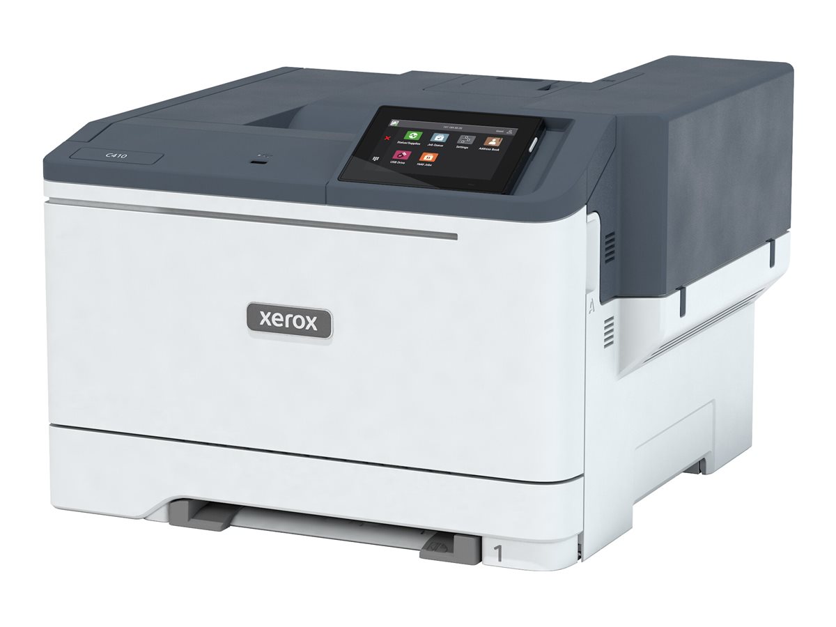 Xerox C410V/Z - Printer - farve - Duplex - laser - A4/Legal - 1200 x 1200 dpi - op til 40 spm (mono) / op til 40 spm (farve) - kapacitet: 251 ark - USB, Gigabit LAN, USB 2.0 vært - Green World Alliance returneringsprogram