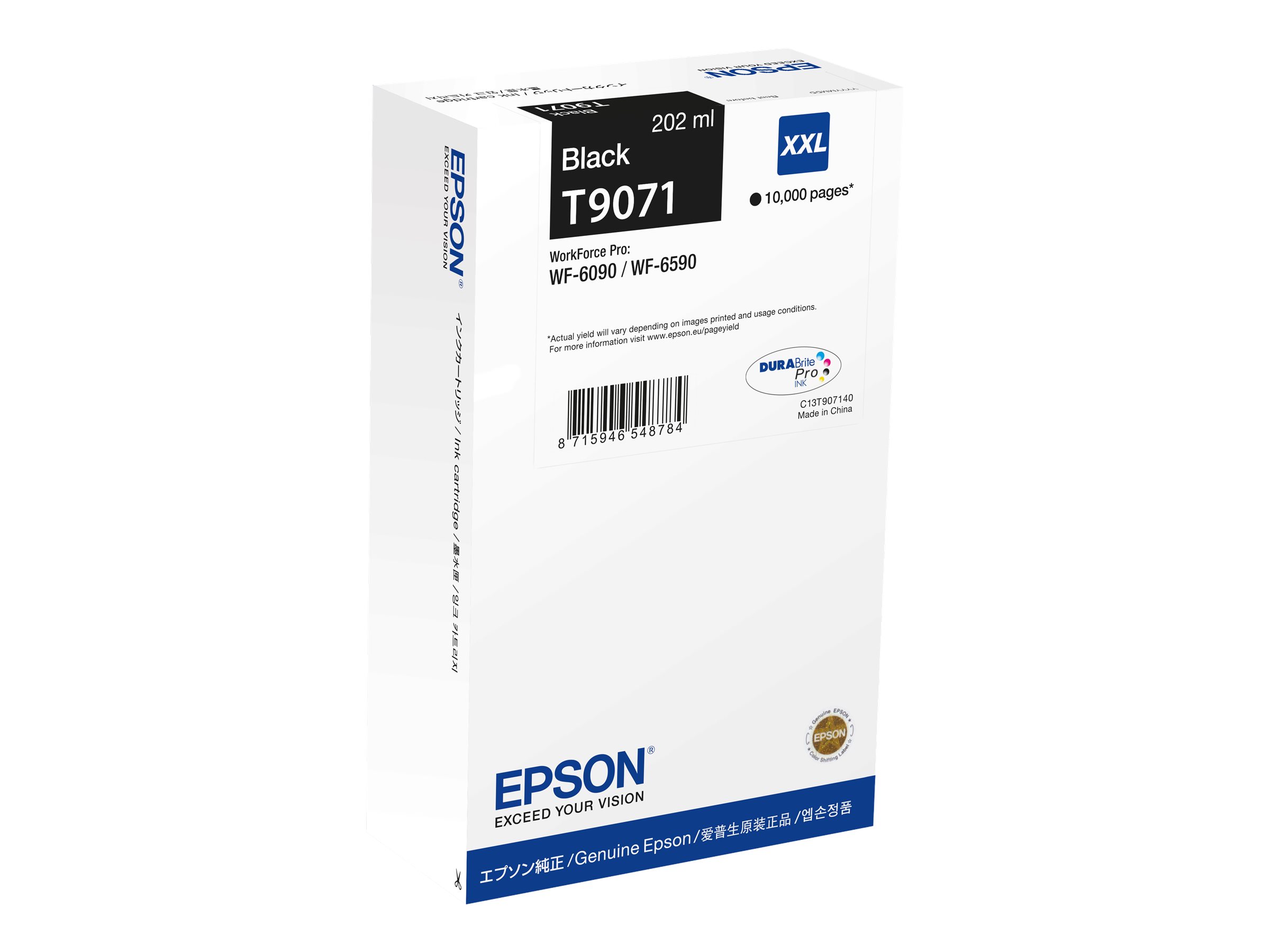 Epson C13T90714N blækpatron - Sort, original, 10.000 sider