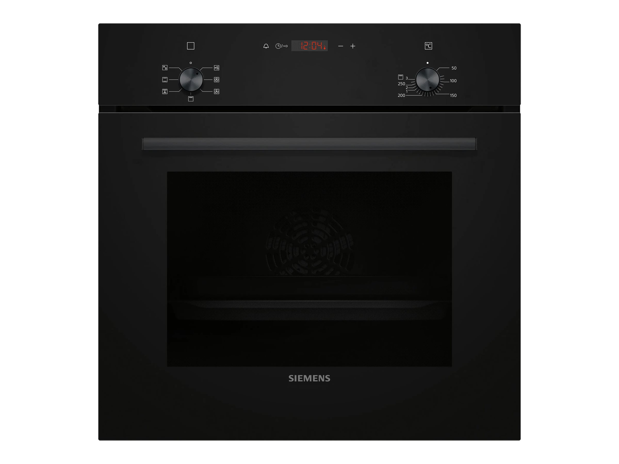 Siemens iQ100 Sort Elektrisk ovn 66liter A Ovn