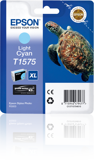 Epson T1575 Lys cyan 2300 sider Blæk C13T15754010 billede