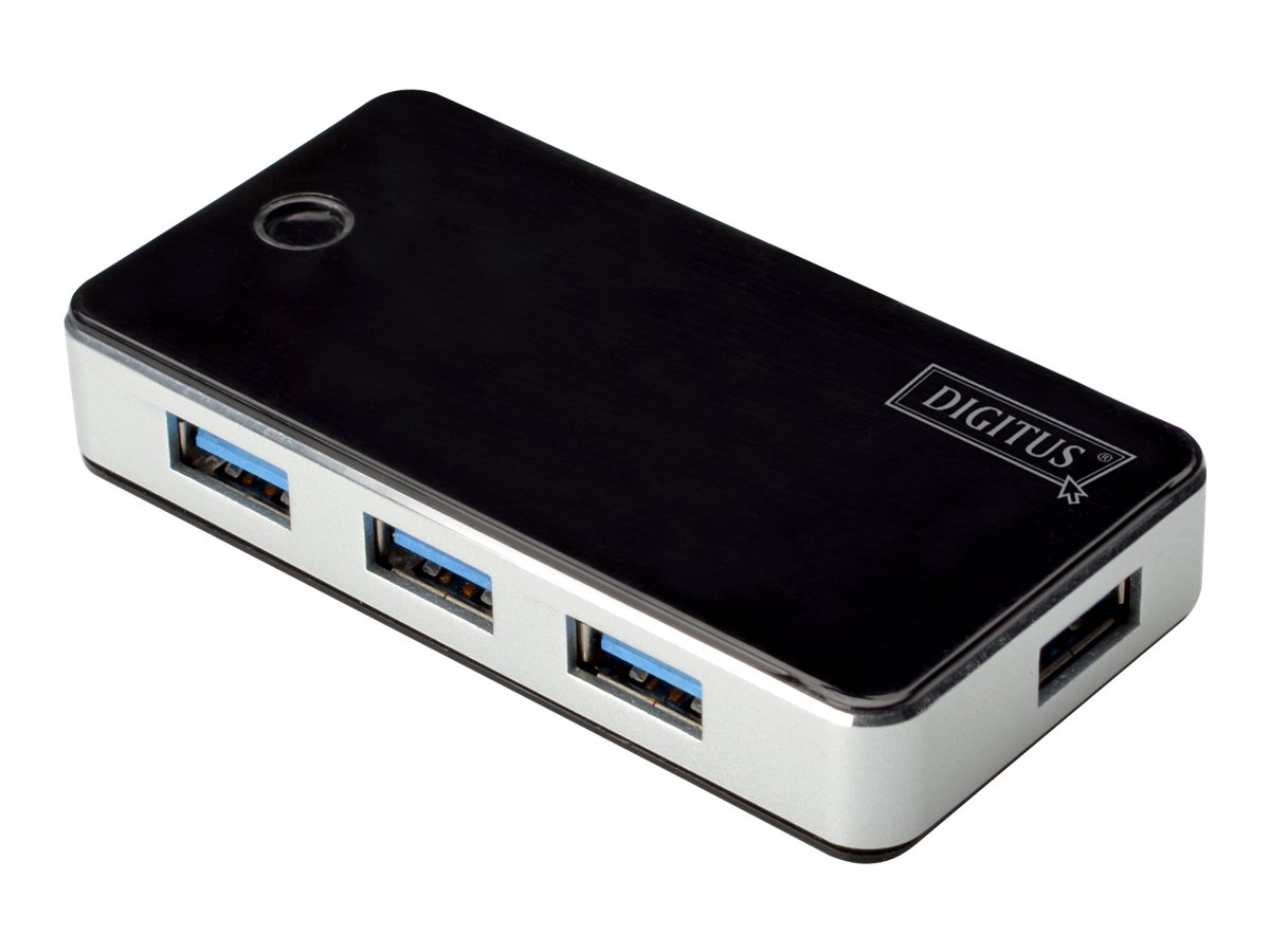 DIGITUS DA-70231 - hub - 4 ports USB hub - USB 3.2 - 4 ports - Sort