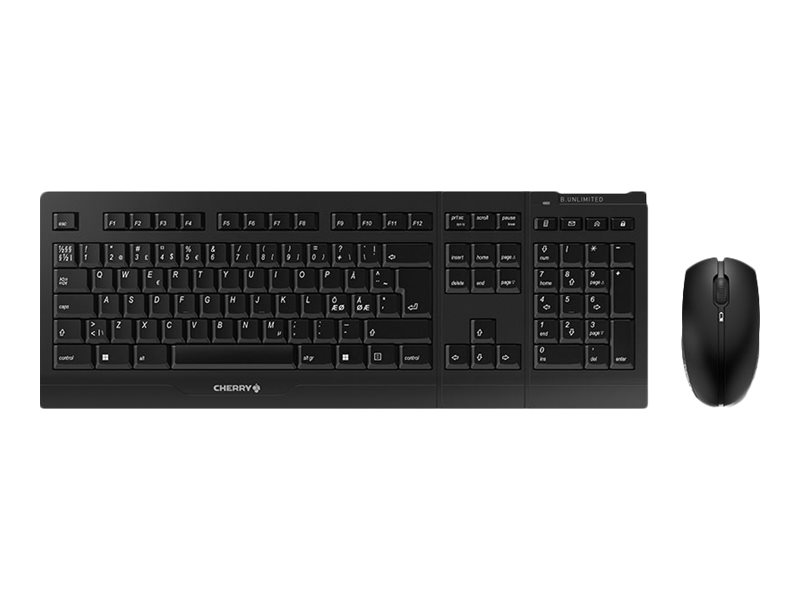 Cherry B.UNLIMITED 3.0 - Tastatur & Mus sæt - Nordisk - Sort