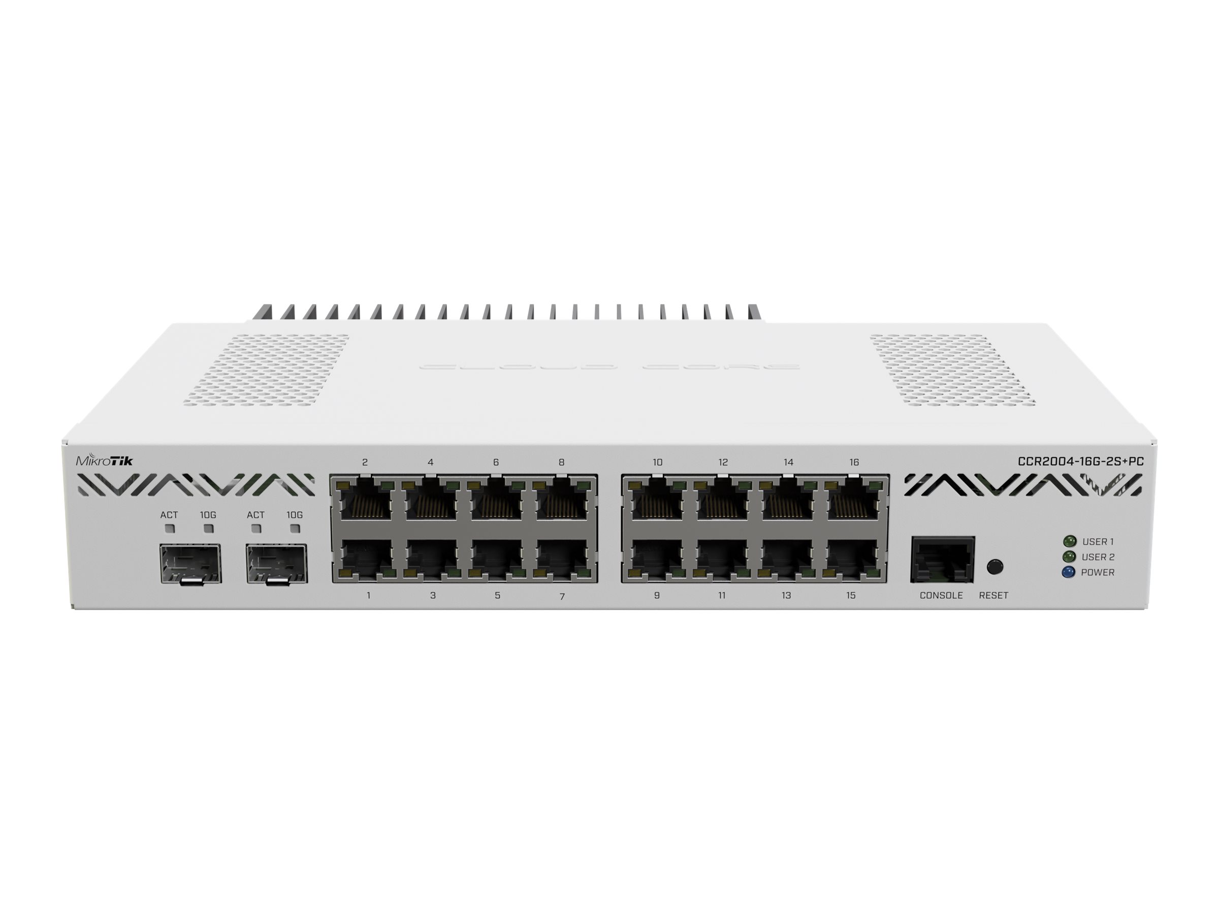 MikroTik Cloud Core Router CCR2004-16G-2S+PC - router - rack-mountable - Router