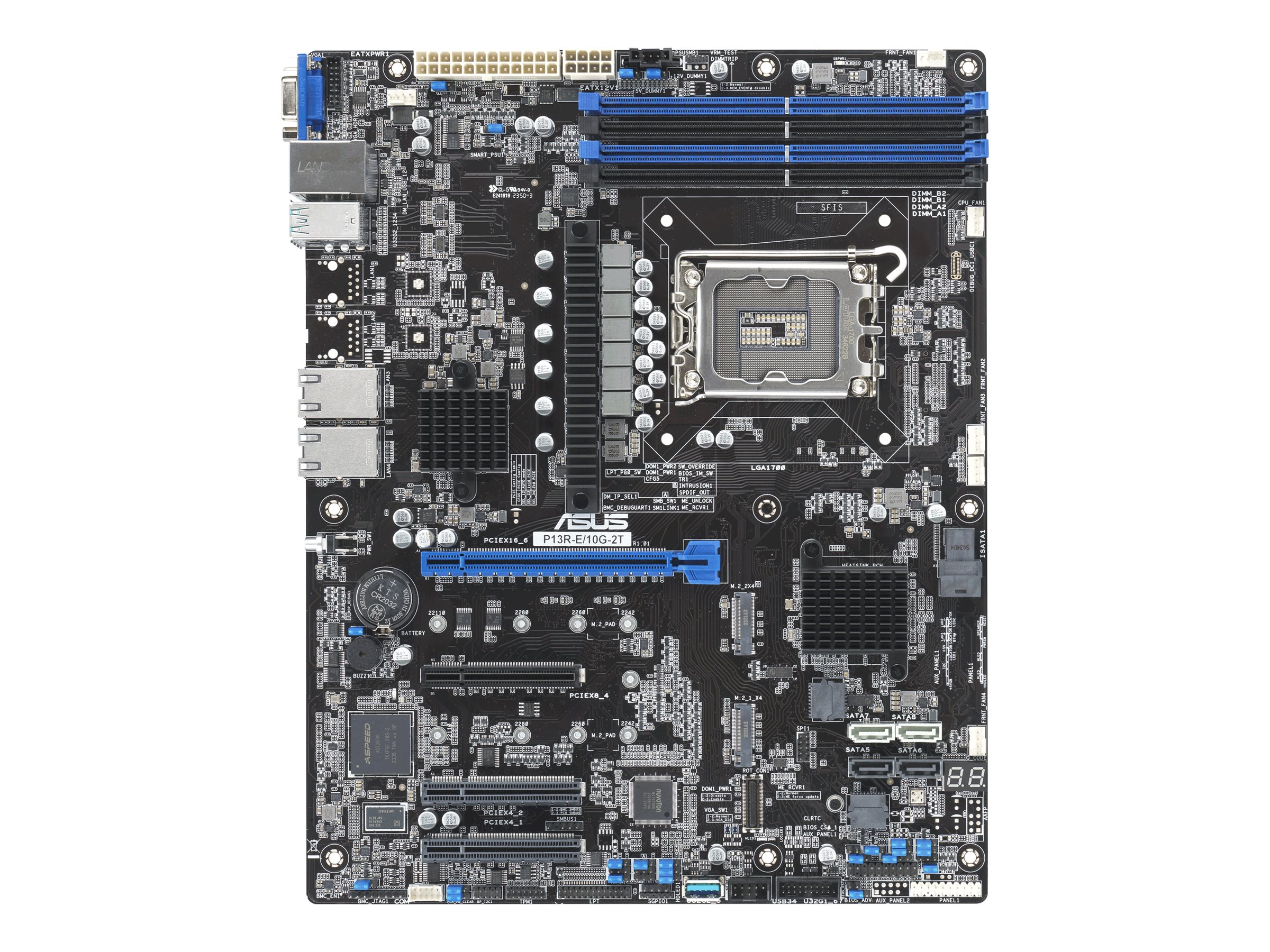ASUS P13R-E/10G-2T - Bundkort - ATX - LGA1700 sokkel - C266 Chipset - USB 3.2 Gen 1, USB 3.2 Gen 2 - 10 Gigabit LAN - onboard grafik