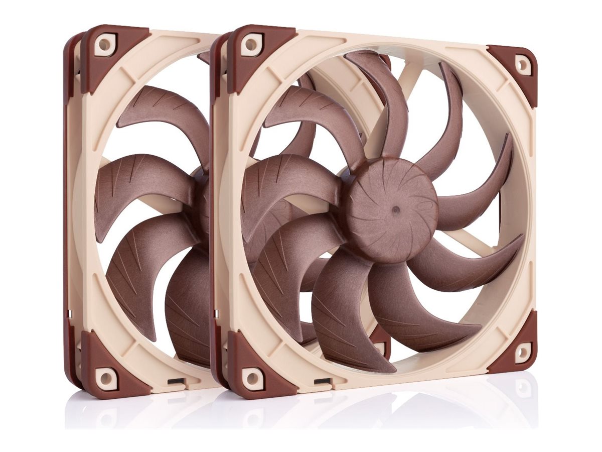 Noctua NF-A14x25 G2 PWM Sx2-PP (2-pack) - Kabinet køler - 140mm - Brun - 25 dBA