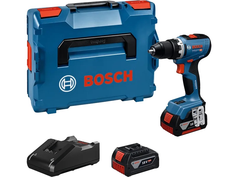Bosch GSR 18V-65, Pistolgreb boremaskine, Nøgle, Sort, Blå, 2100 rpm, 550 rpm, 2100 rpm