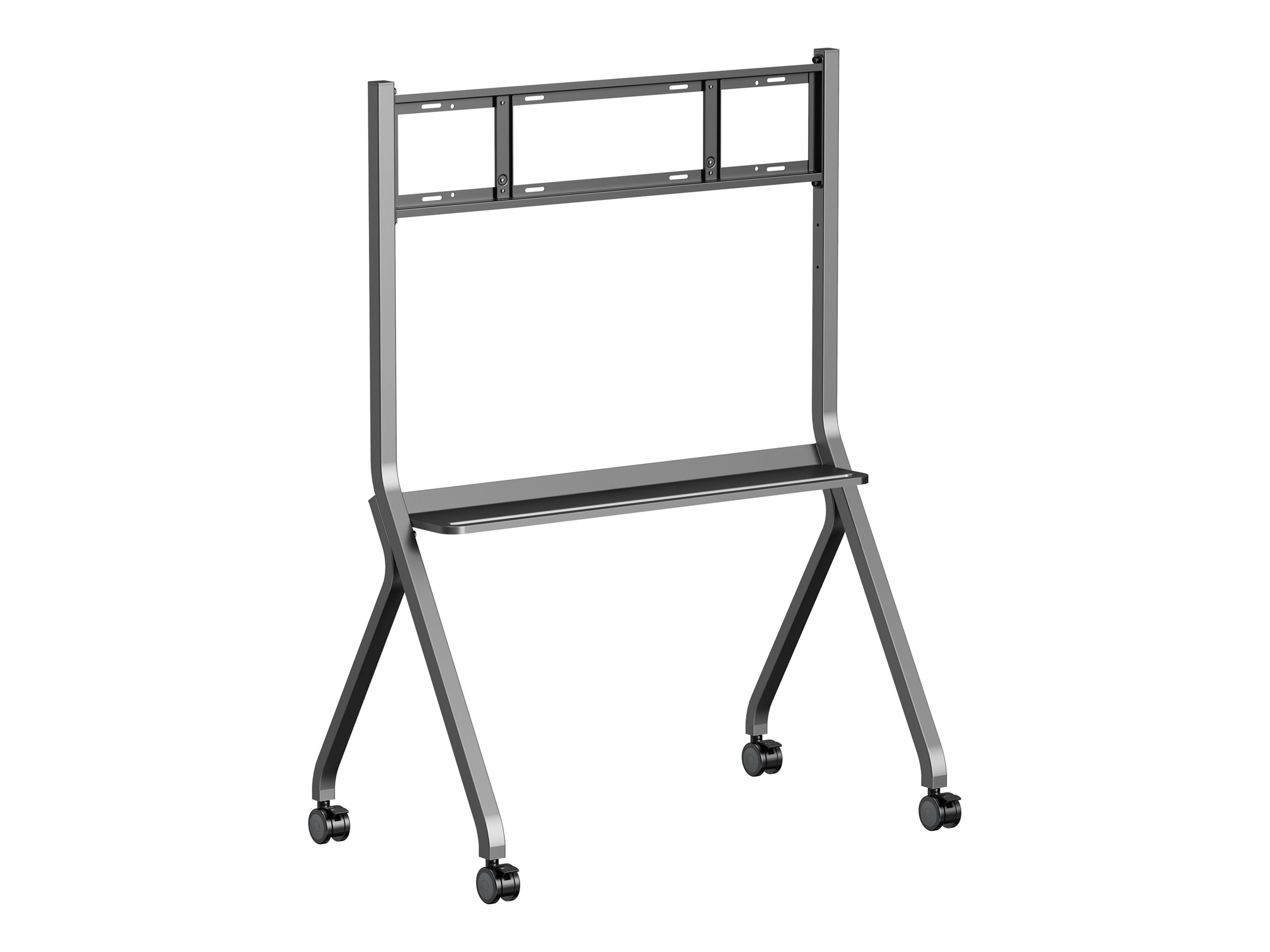 iiyama MD-CART02-S1 cart - for flat panel - with anti-collision shelf for accessories - Maks 100 kg - Maks størrelse 86"