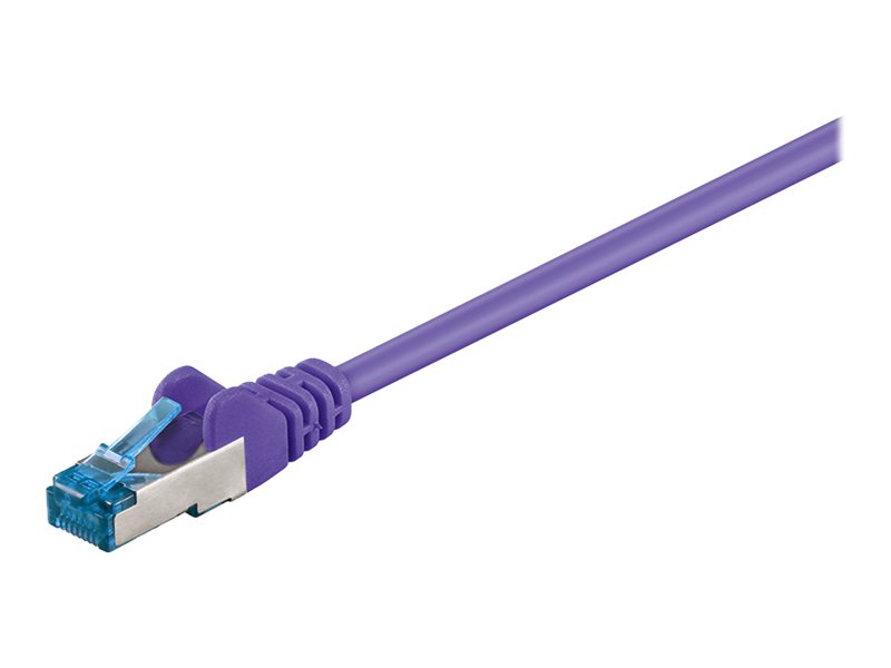 Goobay Netværkskabel CAT 6A, S/FTP (PiMF), violet, 3 m kobberleder (CU), halogenfri kabelkappe (LSZH)