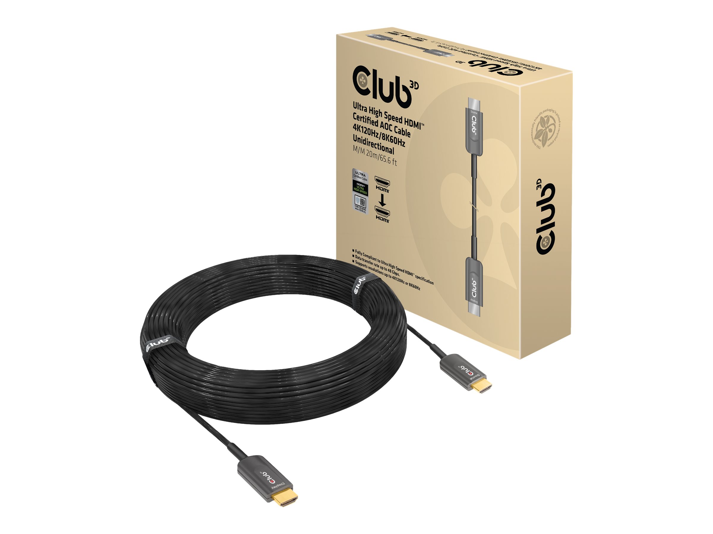 Club 3D HDMI-kabel 20m Sort
