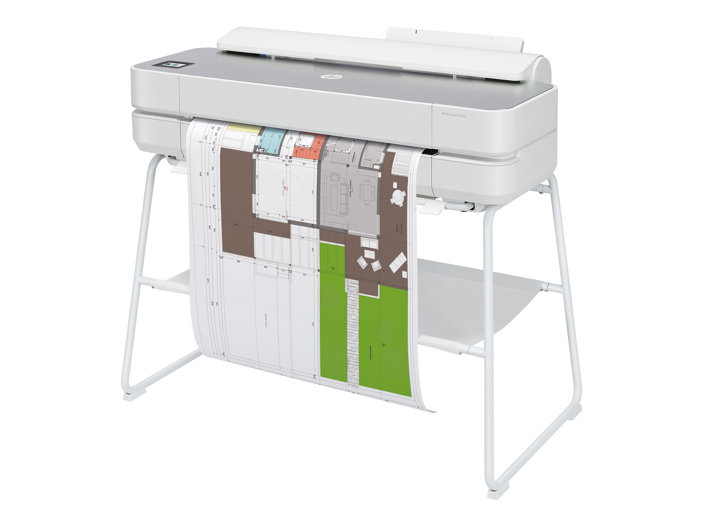 HP DesignJet Studio - Steel Edition - 24 stor-format printer - farve - blækprinter - 279 x 610 mm, Rulle (61 cm x 45,7 m) - 2400 x 1200 dpi - op til 0.43 min./side (mono) / op til 0.43 min./side (farve) - USB 2.0, LAN, Wi-Fi