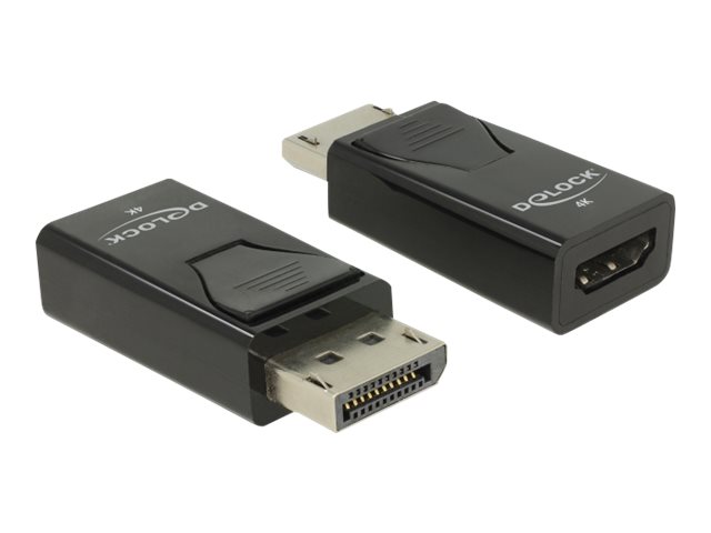 Adapter, DisplayPort 1.2 han til HDMI hun, 4K Passiv, sort - Delock