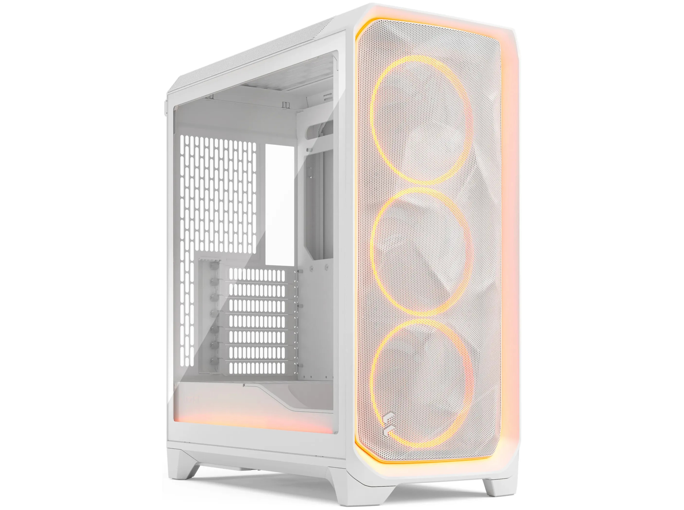 Fractal Design Meshify 3 Ambience Pro - Tower - udvidet ATX - ingen strømforsyning (ATX) - hvid TG klar tone - USB/Lyd