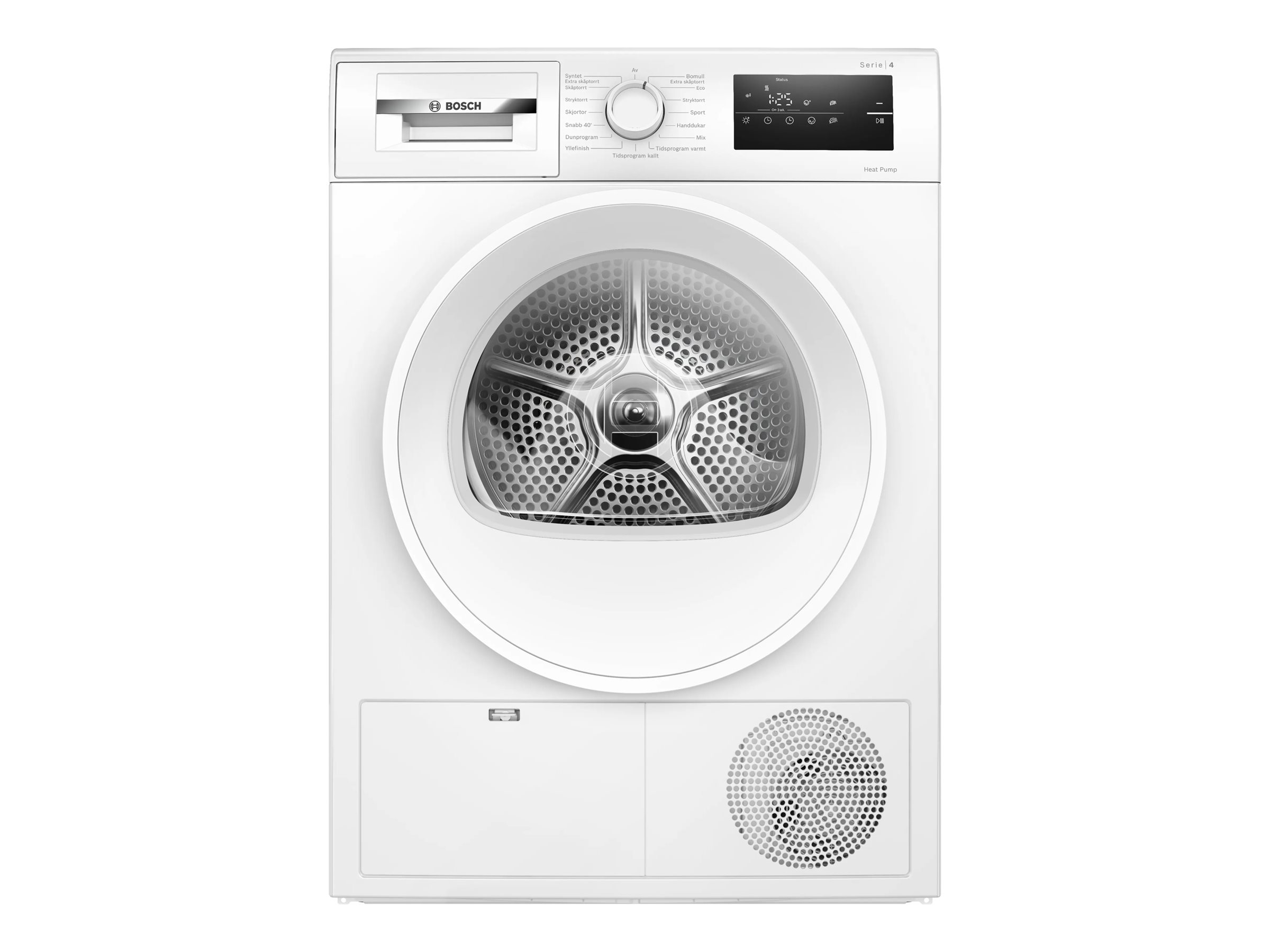 Bosch Serie | 4 WTH85V0MSN - Tørremaskine - bredde: 59.8 cm - dybde: 64.8 cm - højde: 84.2 cm - frontbetjening - hvid