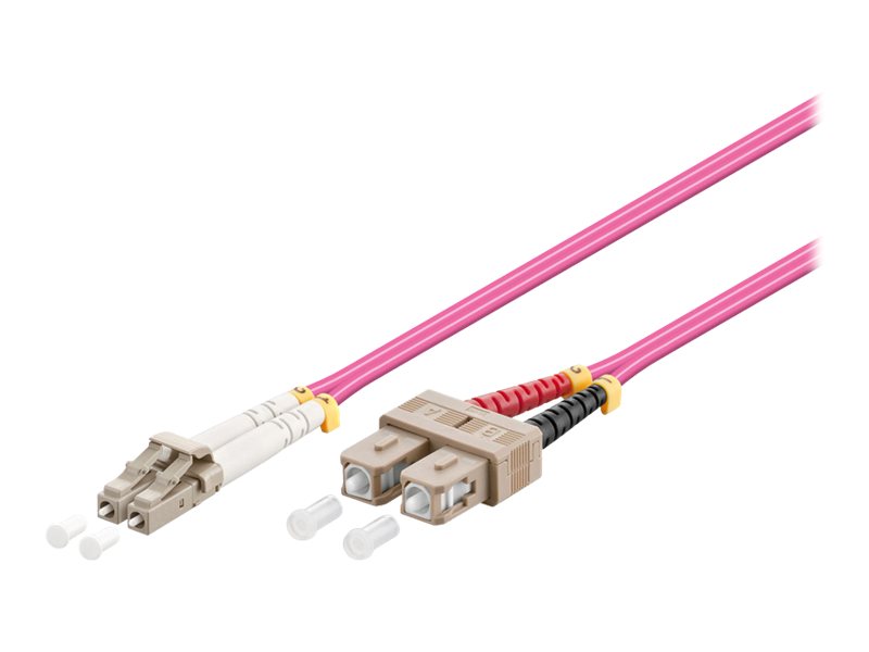 Pro Fiber Optical LC - SC OM4 - 10m - Rød - 10m