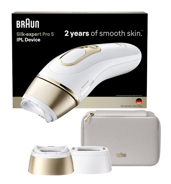 Braun Silk-expert Pro PL5210 IPL, Intenst pulserende lys (IPL), Guld, Hvid, Vekselstrøm, 100 - 240 V, 50/60 Hz, 70 mm
