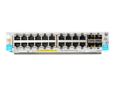 HPE - Ekspansionsmodul - Gigabit Ethernet (PoE+) x 20 + Gigabit Ethernet / 10 Gigabit SFP+ x 4 - for HPE Aruba 5406R, 5406R 16, 5406R 44, 5406R 8-port, 5406R zl2, 5412R, 5412R 92, 5412R zl2