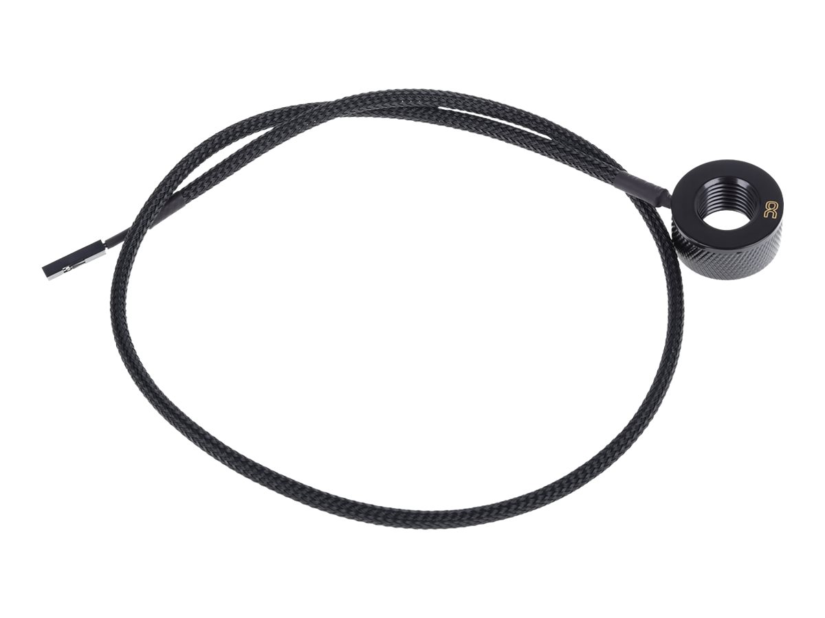 Alphacool Eiszapfen Temperature Sensor G1/4 IG/IG with AG Adapter Flydende kølesystemtemperatursensor 1-pack Sort