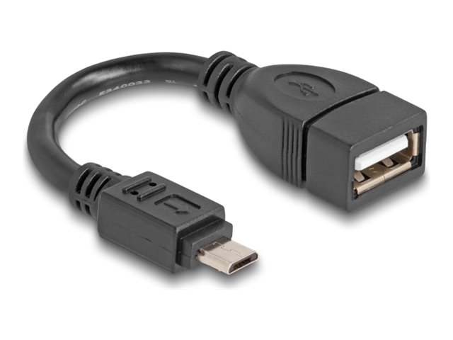 Delock USB-kabel 11cm Sort