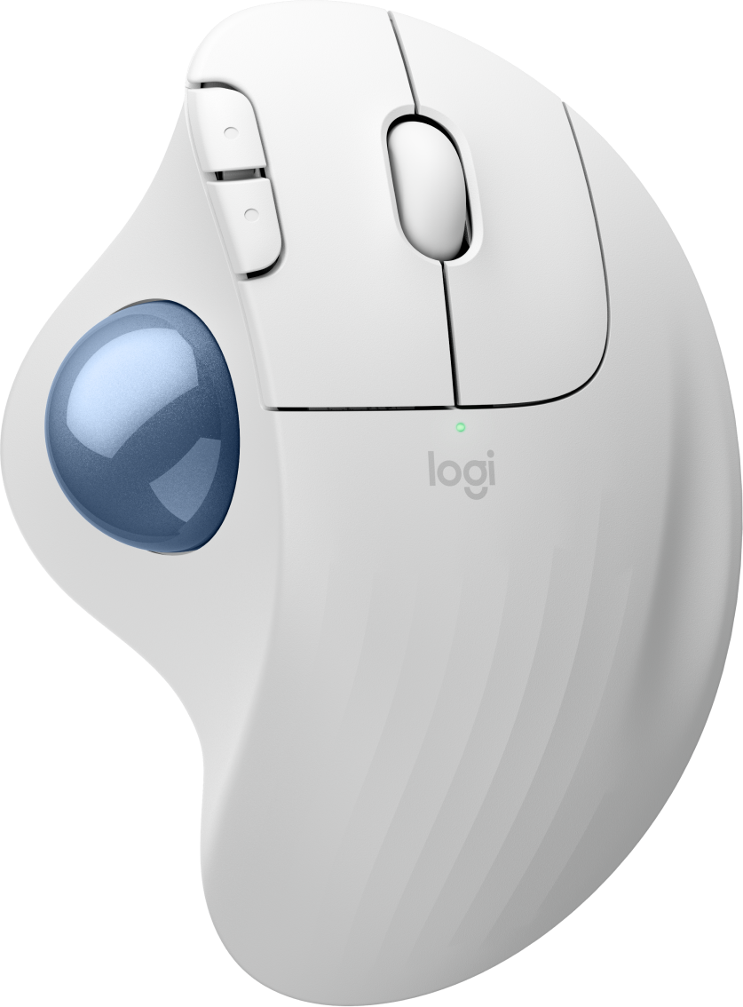 Logitech Ergo M575S - Off-White - Ergonomisk mus - Optisk - 5 knapper - Hvid
