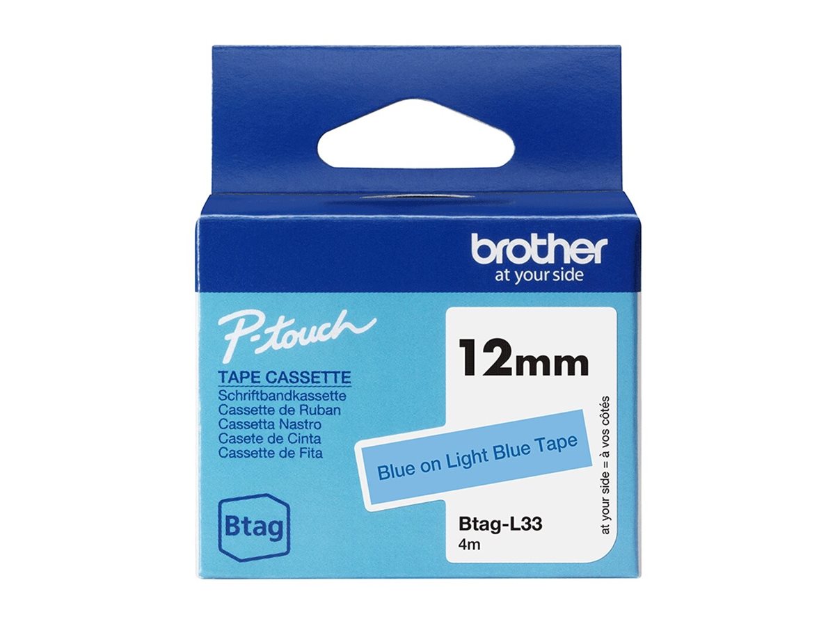Brother BTAG-L33 Mærkattape Rulle (1,2 cm x 4 m) 1kassette(r)