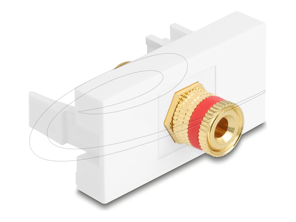 Delock Easy 45 - klik i-modul - 1 gang - rød, hvid
