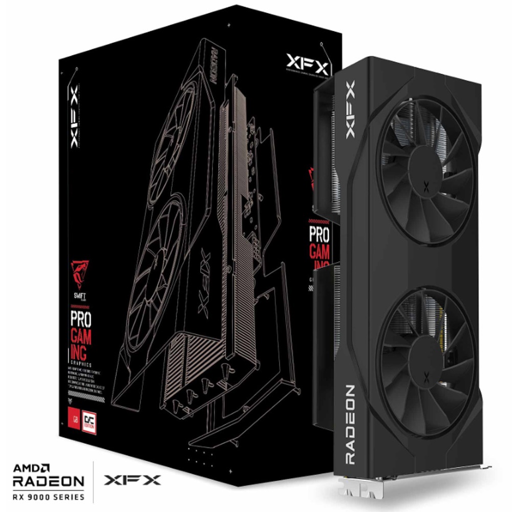 XFX Radeon RX 9060 XT GAMING - 16GB GDDR6 RAM - Grafikkort