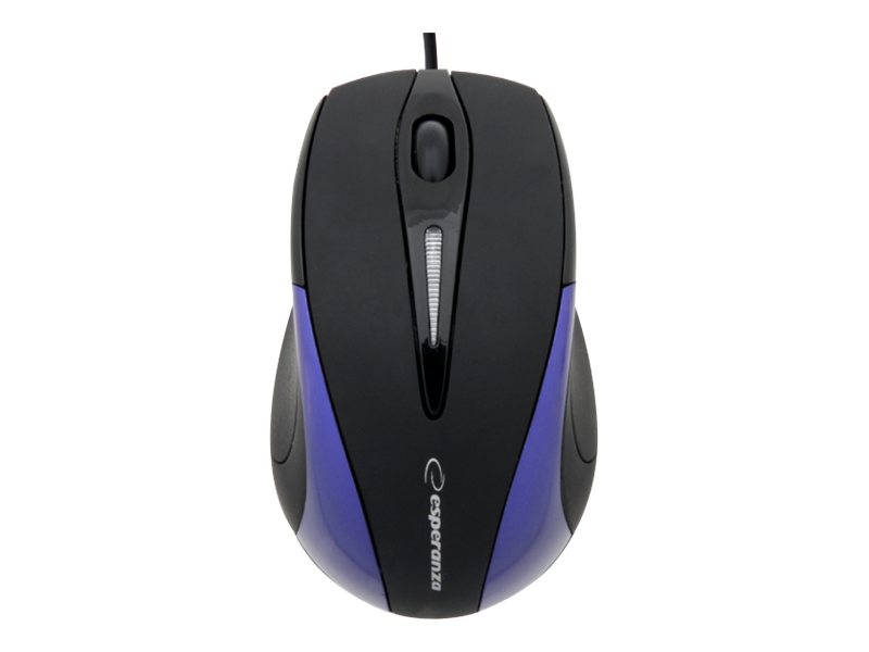 Computer­mus USB - Esperanza EM102B, optisk 800 DPI (blå/sort)