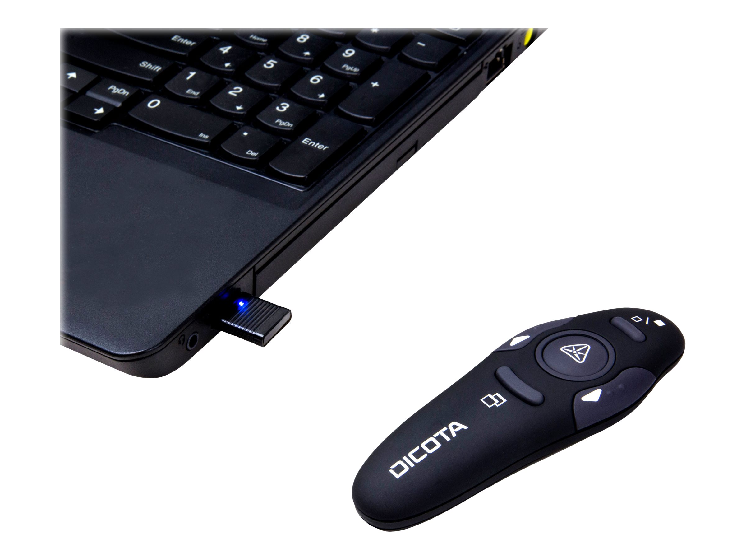 DICOTA Pin Point Wireless Laser Pointer Sort Pegeredskab til projektor