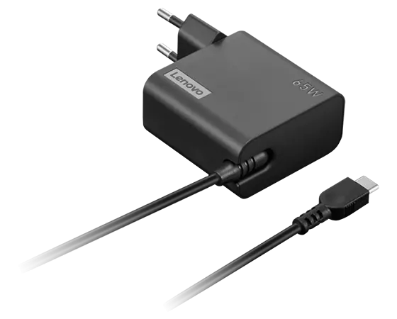 Lenovo - USB-C strømadapter - AC 100-240 V - 65 Watt - Europa - sort