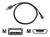 Zebra - USB-kabel - USB (han) til Micro-USB Type B (han) - for Zebra MC2200, MC3300-G, MC3300x, MC3330XR, MC3390xR, TC52-HC, TC57x, TC8300