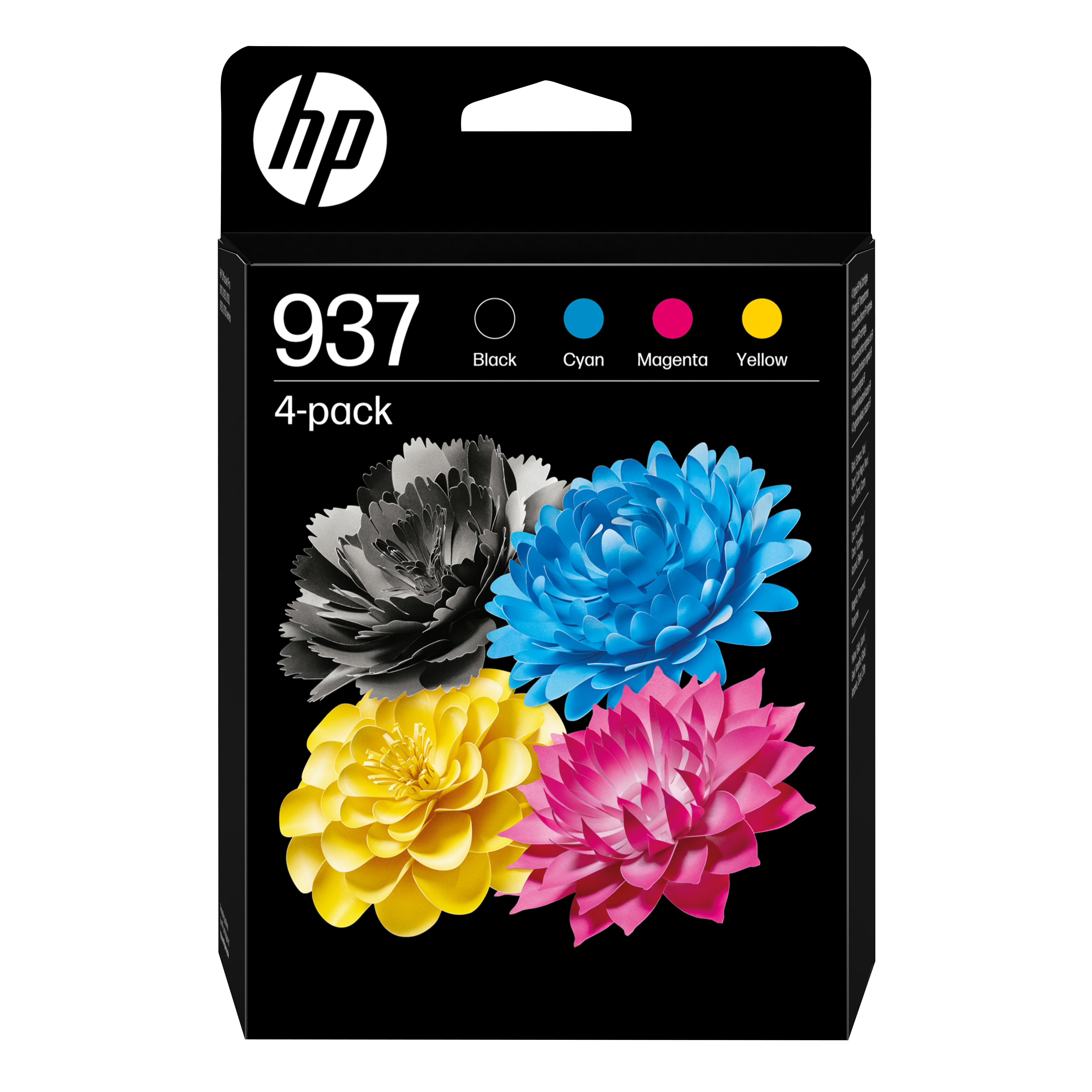 HP Original 937 CMYK-blækpatron, pakke med 4 stk.