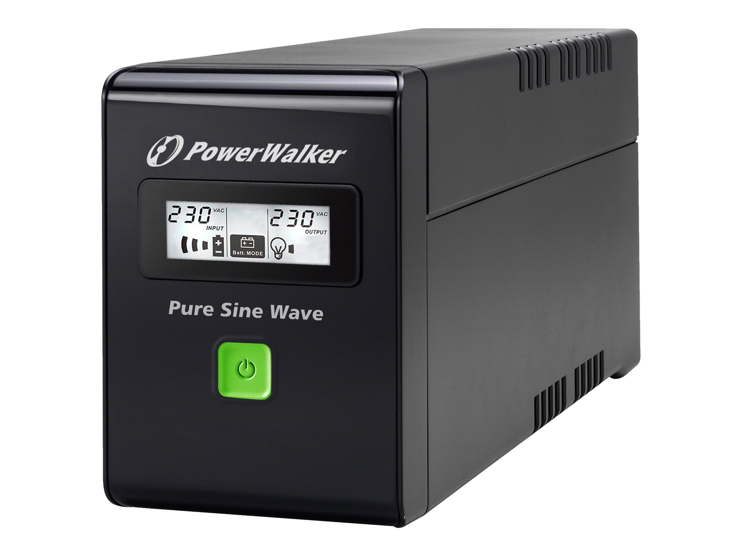 Powerwalker Vi 600 Sw Ups-enhed Interaktivt Indgangsstik 0,6 Kva 360 W 2 Ac Stikkontakt(er)