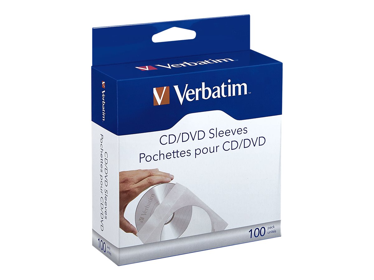 Verbatim CD/DVD lomme - kapacitet: 1 CD/DVD (pakke med 100 stk.)