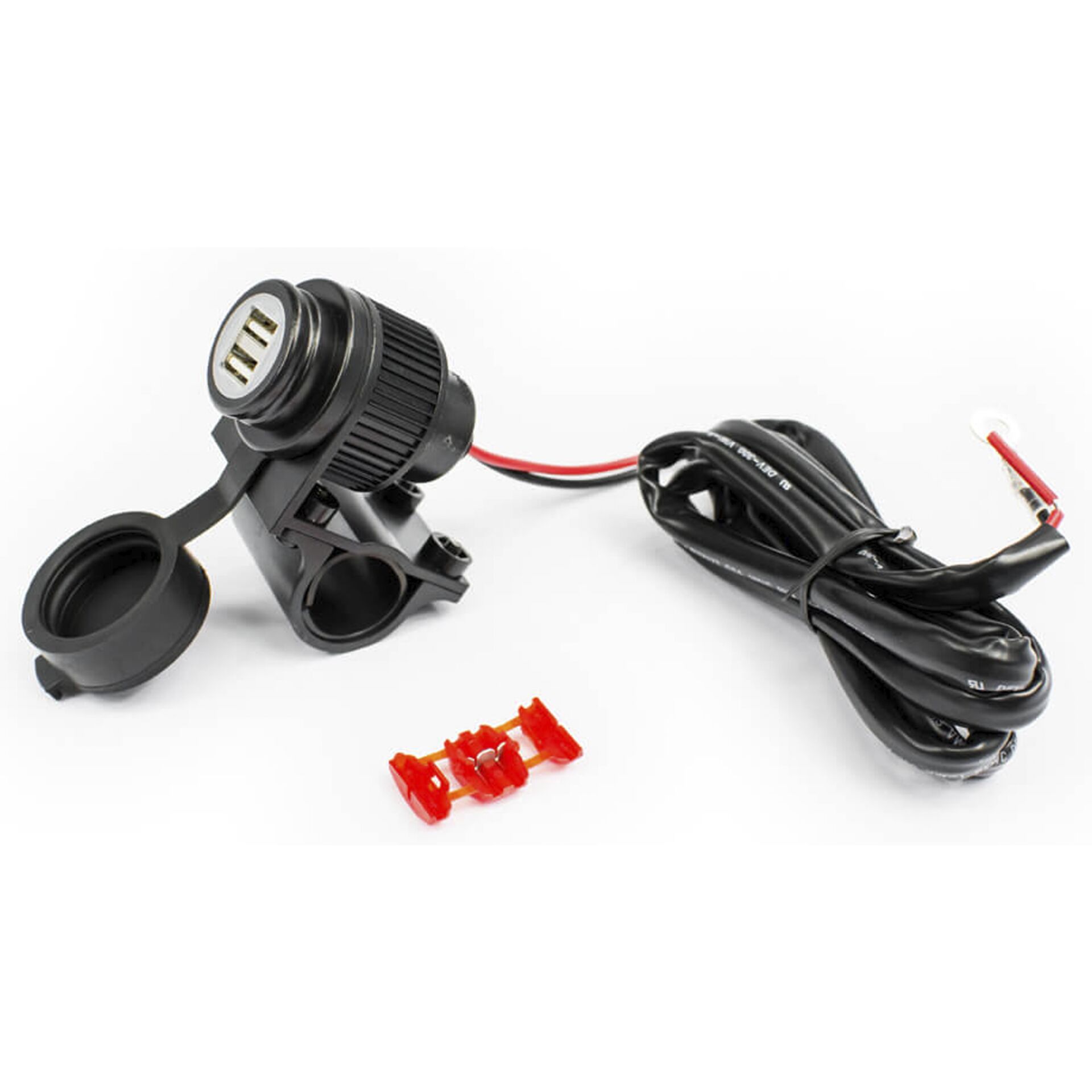 Albrecht USB Duo-Steckdose fALr Motorrad, Quad und weiteren Fahrzeugen mit 12