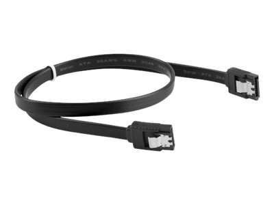 Lanberg - SATA-kabel - Serial ATA 150/300/600 - SATA (hun) haspet til SATA (hun) haspet - 30 cm - sort