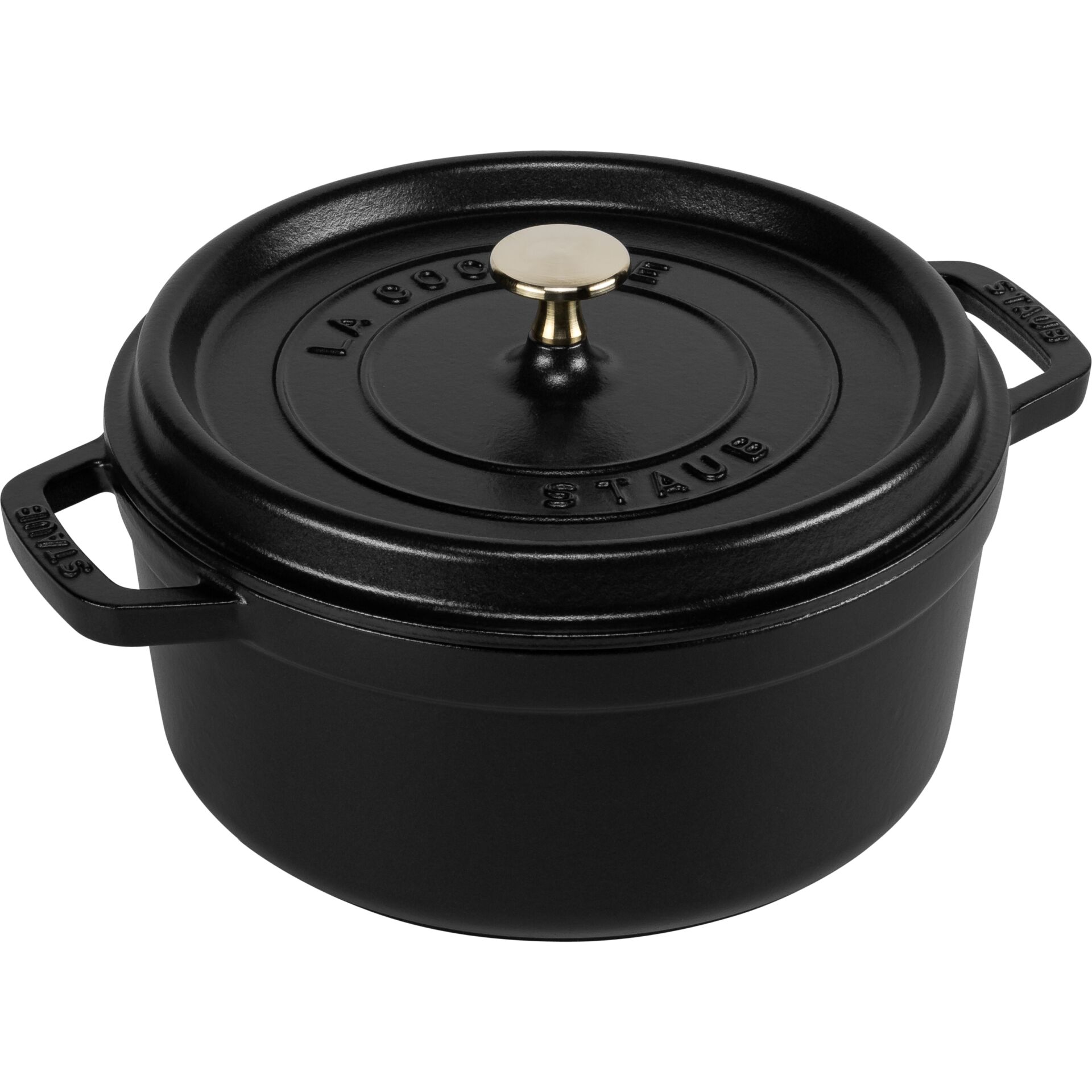 STAUB Staub La Cocotte rund gryde støbejern 2,2 L Sort