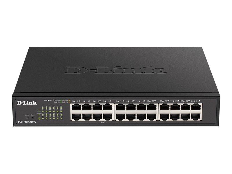 D-Link DGS-1100-24PV2/E 24-Port Gigabit PoE Smart Managed Switch
