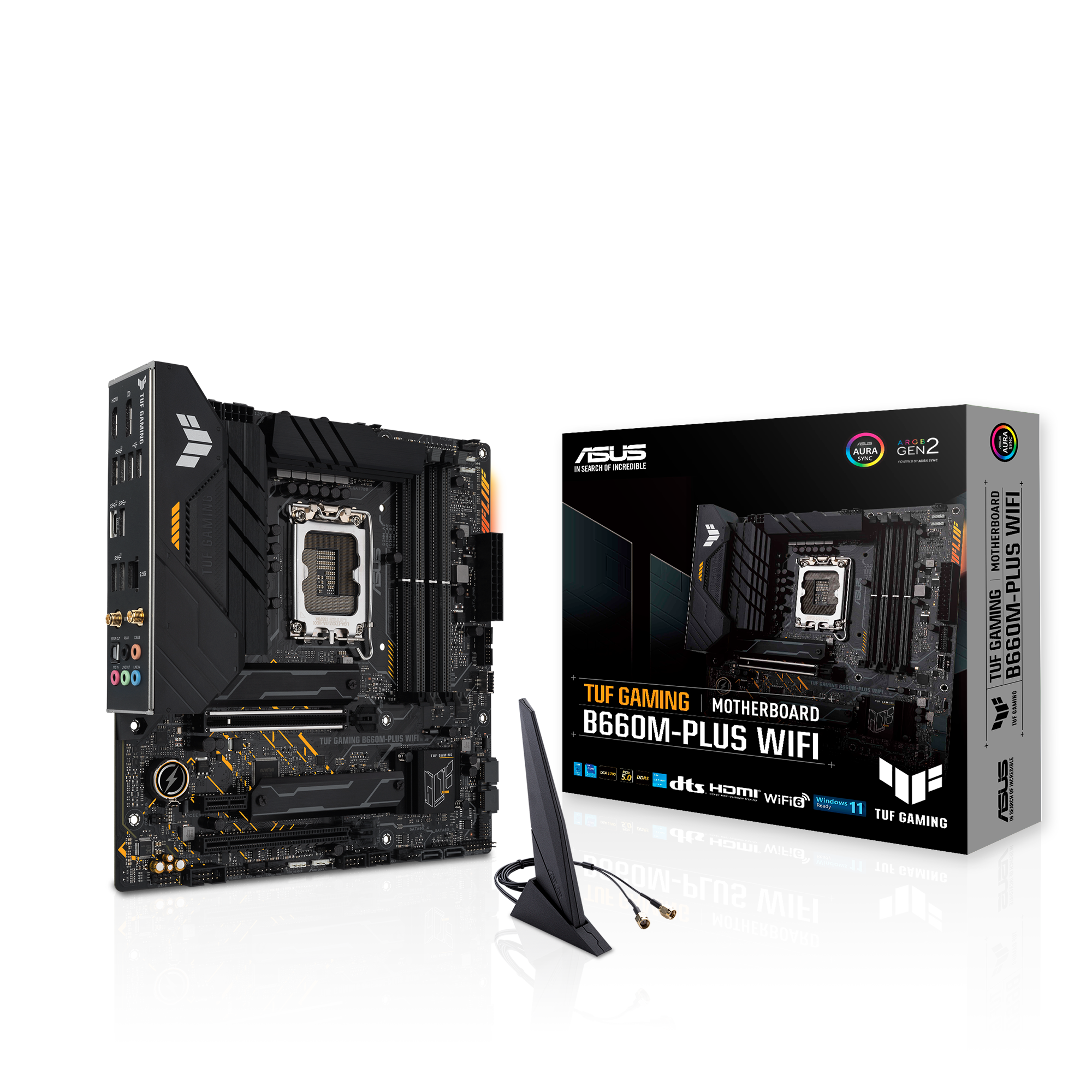 ASUS TUF GAMING B660M-PLUS WIFI (mATX, B660, LGA 1700, DDR5) Bundkort - GEEKD.dk