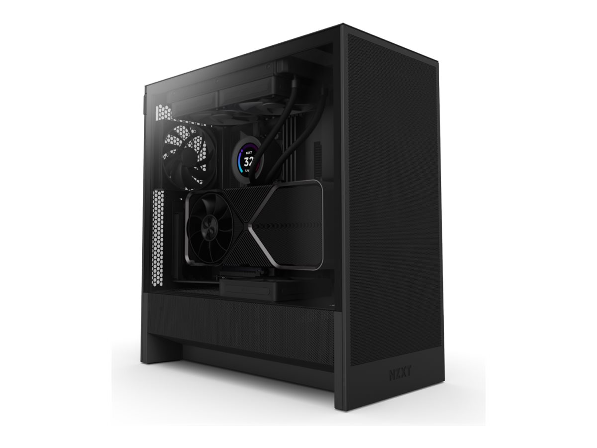 NZXT H series H5 Flow Tower Udvidet ATX Sort billede
