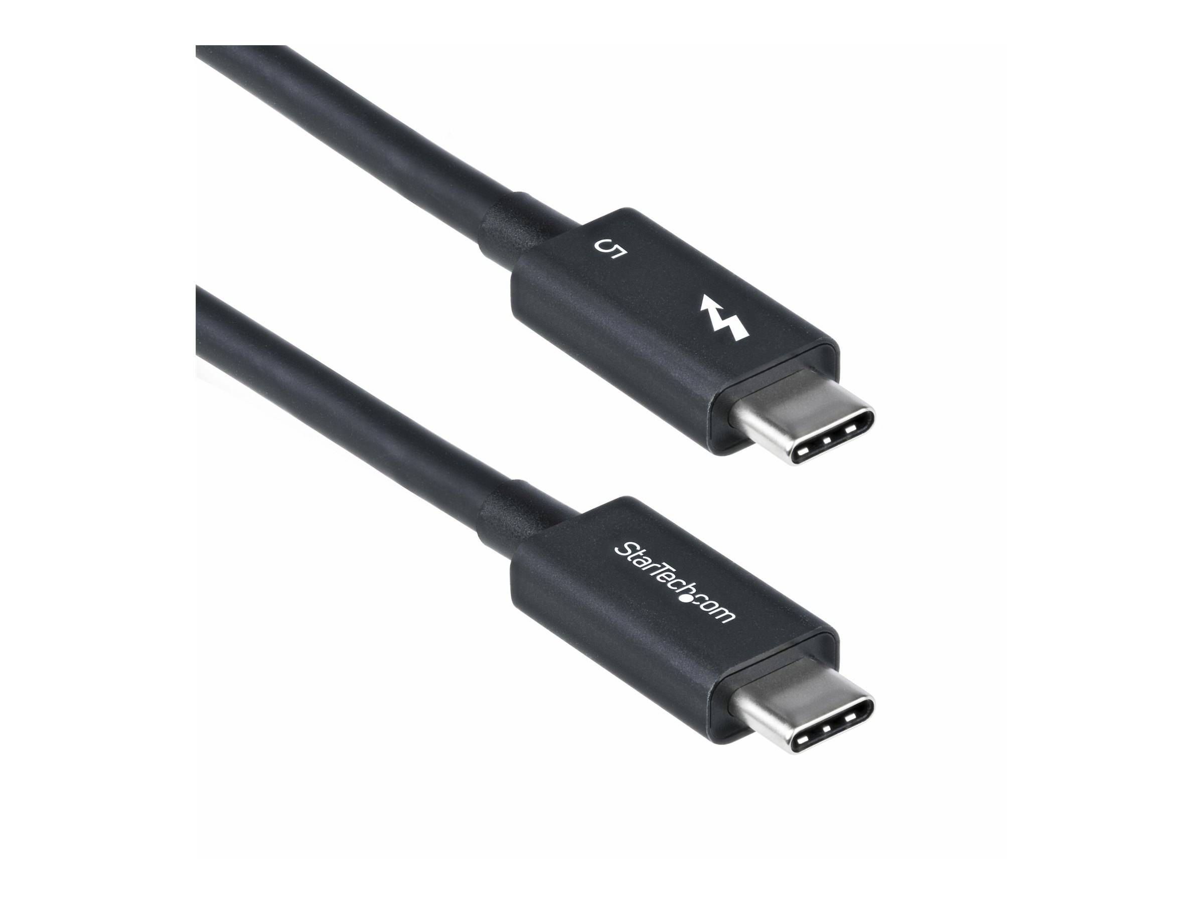 StarTech 3ft (1m) Thunderbolt 5 Cable, 80Gbps/120Gbps, Certified - Thunderbolt kabel - Thunderbolt 5 (han) til Thunderbolt 5 (han) - USB4 / Thunderbolt 3 / Thunderbolt 4 / Thunderbolt 5 / DisplayPort 2.1 - 1 m - 4K support, 8K support, passiv, USB Power Delivery (240 W) - sort