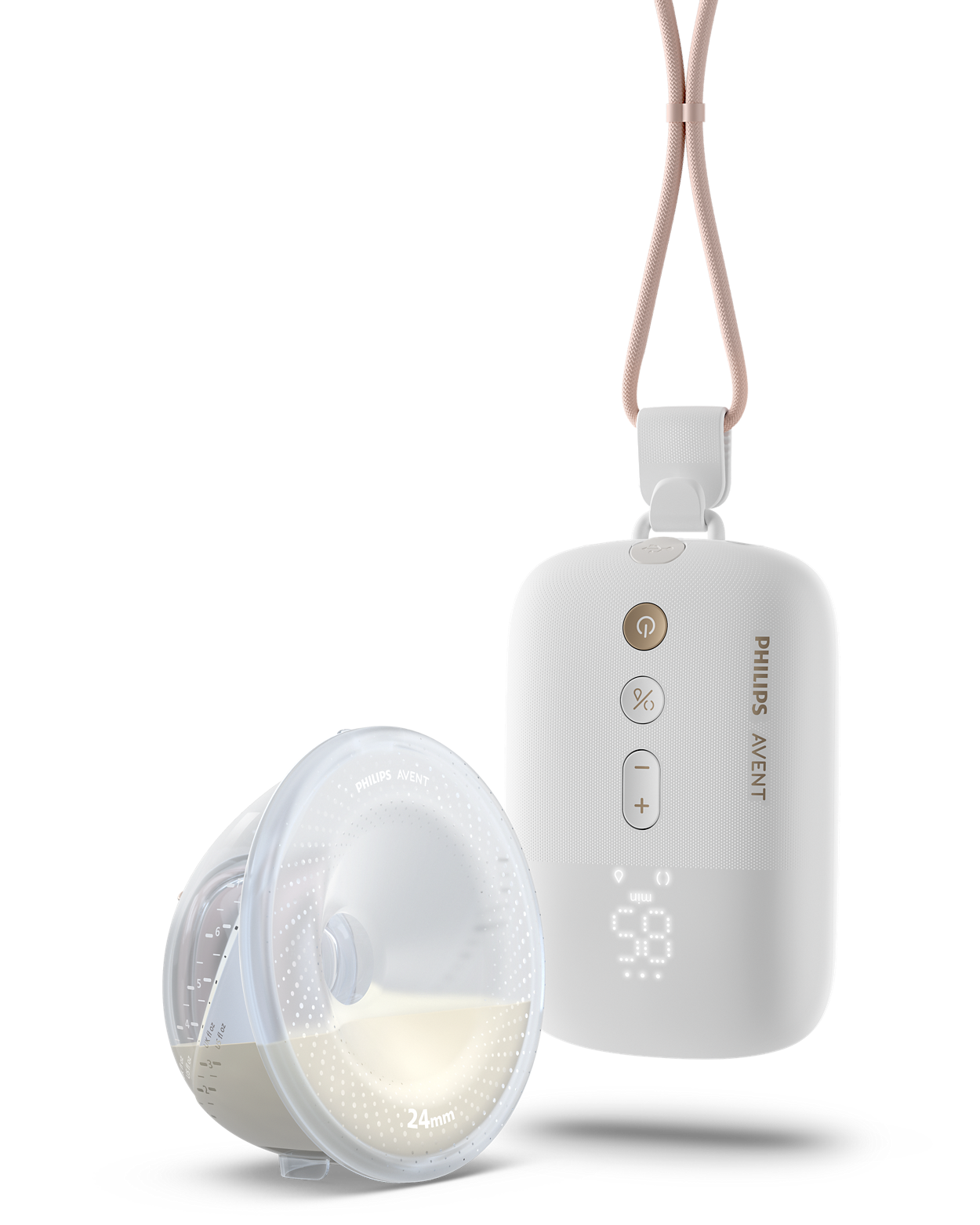 Philips AVENT Hands-free SCF531/11 Elektrisk enkeltbrystpumpe, Elektronisk, Hvid