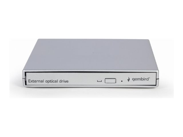 Gembird DVD-USB-021-SV - Disk drev - DVD±RW (±R DL) / DVD-RAM - 8x/8x/5x - USB 2.0 - ekstern